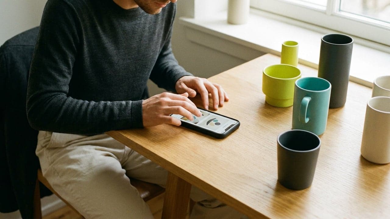 Persona revisando tendencias de bienestar en la app