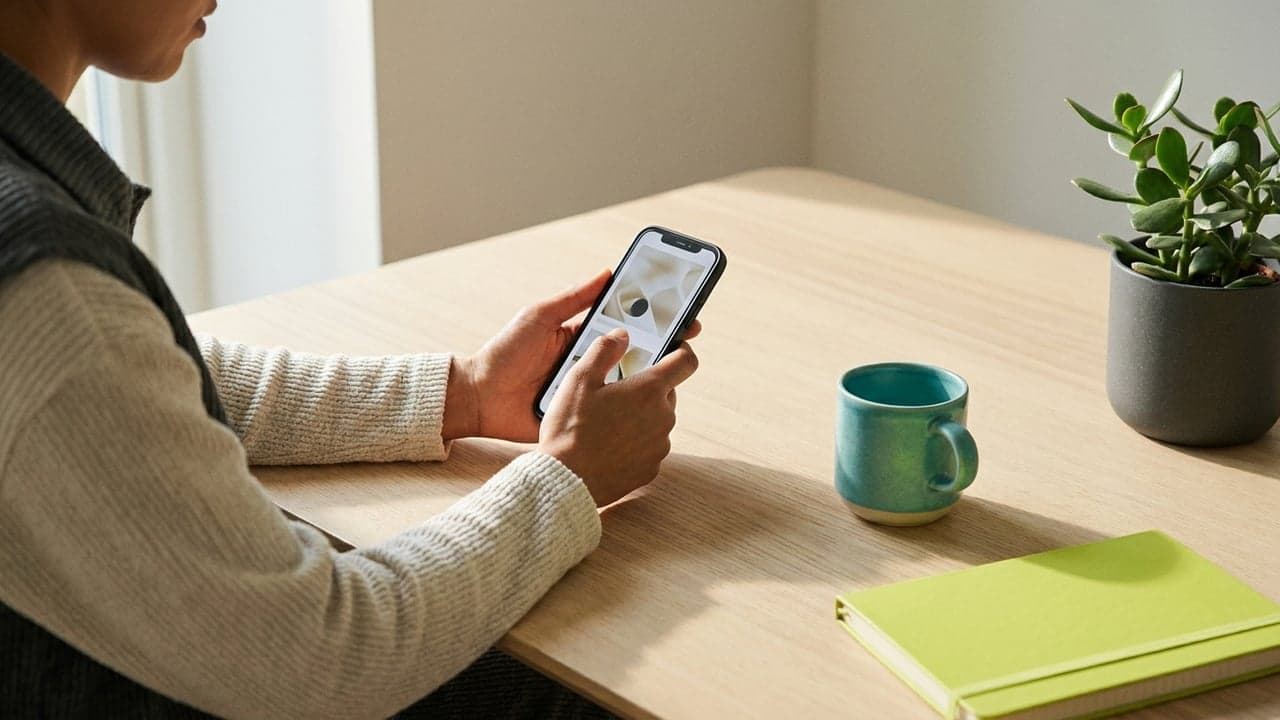 Persona revisando tendencias de bienestar en la app